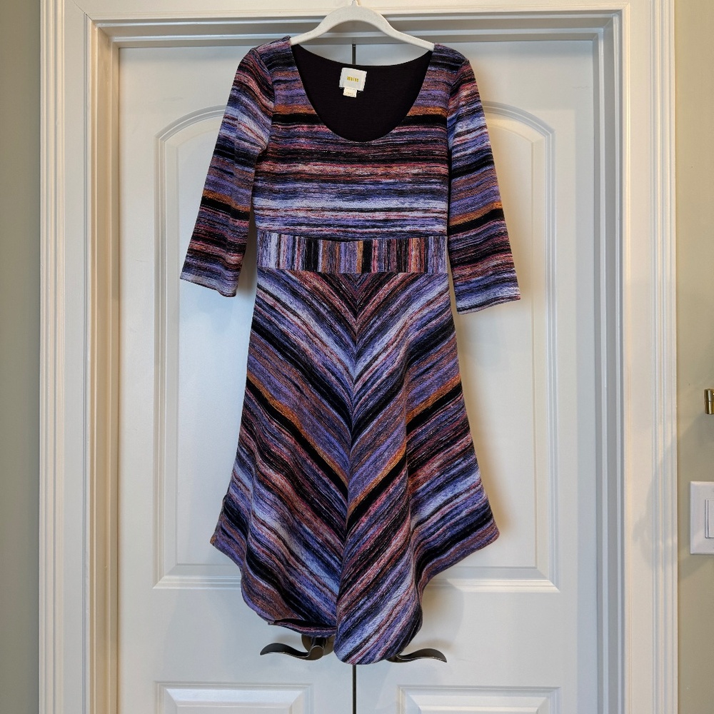 Maeve Anthropologie Printed Asymmetrical Dress Small